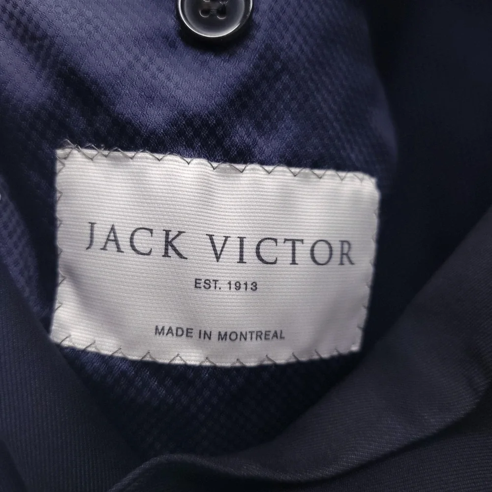 Jack Victor Suit Jacket Mens 50R Blue Wool Super 110s Gibson SPJ 2 Button Canada